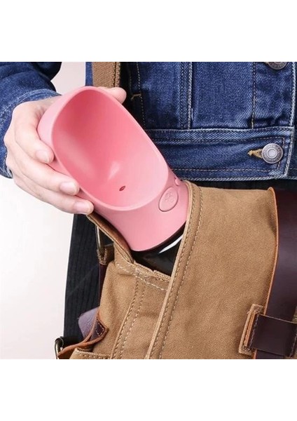 Taşınabilir Mama Hazneli Evcil Hayvan Suluğu Seyahat Kabı Kilitlenebilen Su Sızdırmaz 380ML