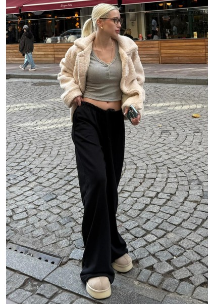 Siyah Barrel Fit Kadın Eşofman Altı MG2553 indirimleri