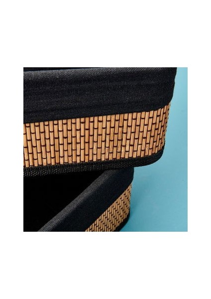 Living 3'lü Bambu Sepet - Kahverengi / Siyah modelleri