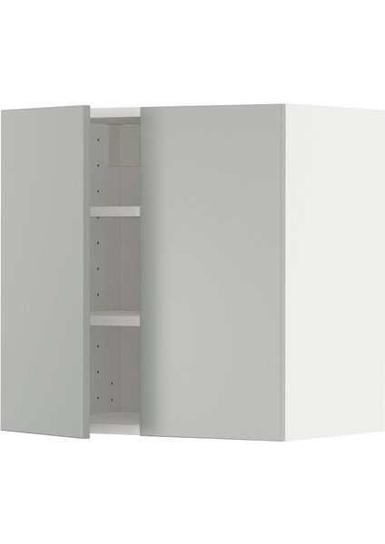 Mutfak duvar dolabı, HAVSTORP açık gri-koyu gri, 60x60 cm, 2 kapaklı