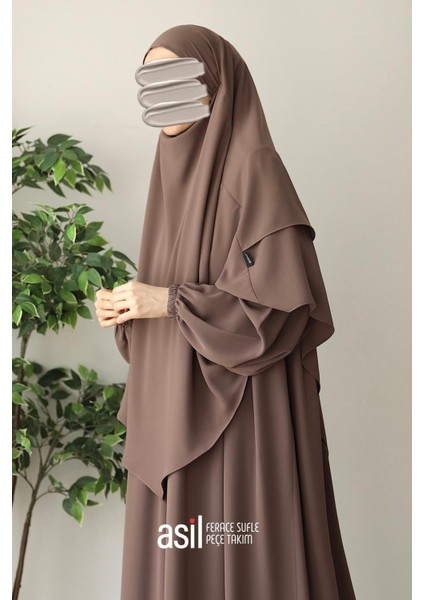 Asil Ferace Sufle Peçe Takım Sütlü Kahve