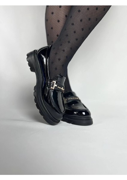 KB-ZN103 Kuback Kömür Rugan Günlük Kadın Babet modelleri