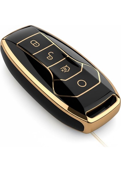 Premium Şık Metalize Anahtar Kabı Seul U -Atto 3 Anahtar Uyumlu