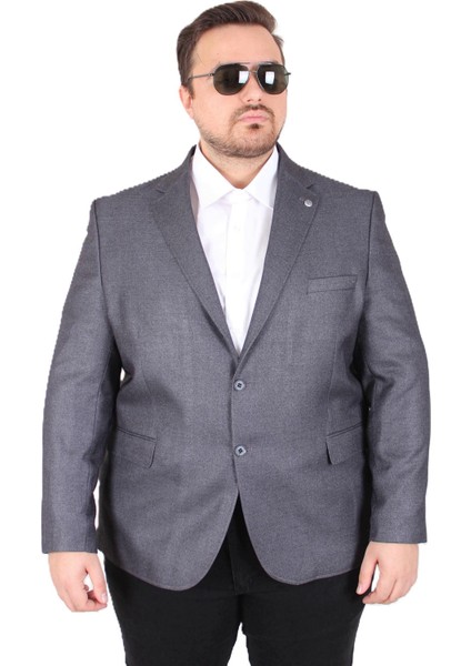 Mocgrande Erkek Büyük Beden 4 Drop Blazer Oskar Ceket 500607 Fume