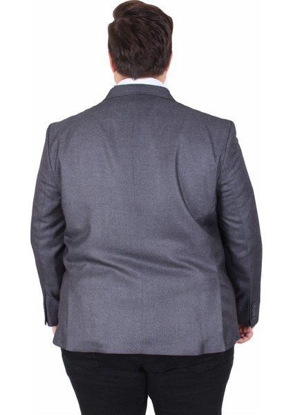 Mocgrande Erkek Büyük Beden 4 Drop Blazer Oskar Ceket 500607 Fume modelleri
