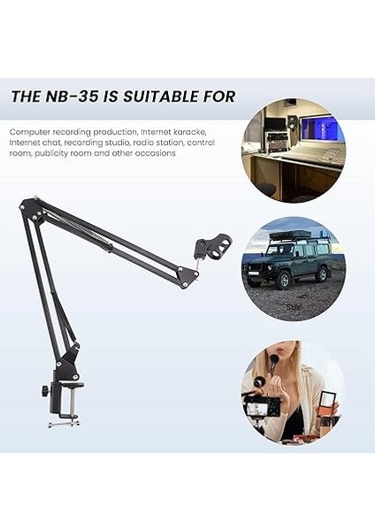 Pro Masaüstü Mikrofon Tutucu Süspansiyon Mikrofon Standı Masa Montaj Kelepçe Kartopu Için fiyatları