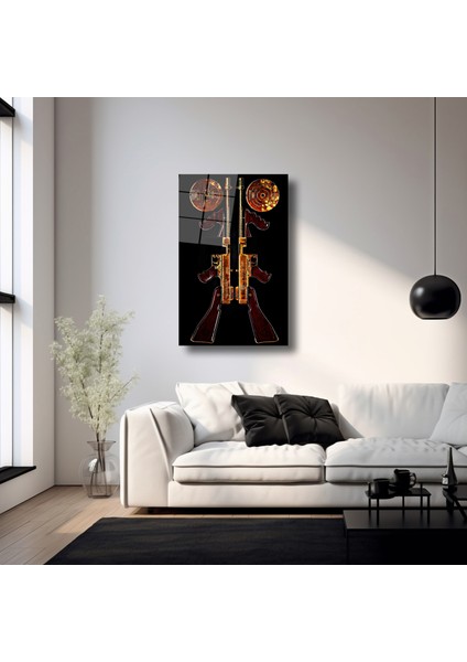 Gold Guns - Cam Tablo - DEG0152 fırsatları