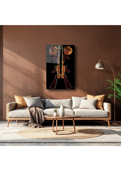 Gold Guns - Cam Tablo - DEG0152 indirimleri