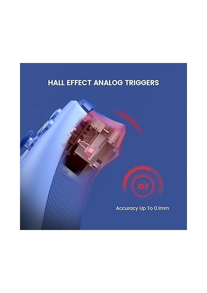 Xbox Series X|s, Xbox One ve Windows 10/11 Için G7 Se Kablolu Oyun Kumandası, Hall Efektli Joysticks/hall Trigger, 3,5 mm Ses Jakı - Mavi modelleri