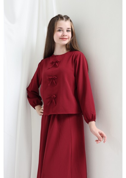 Nora Kız Çocuk Takım Bordo modelleri