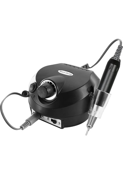 Elektrikli Tırnak Matkap Makinesi 30000 Rpm E-Dosya Elektrikli Tırnak Dosya Değirmeni Parlatıcı Kiti Manikür Pedikür Matkap Akrilik Jel Çivi Için Ab Tak Siyah