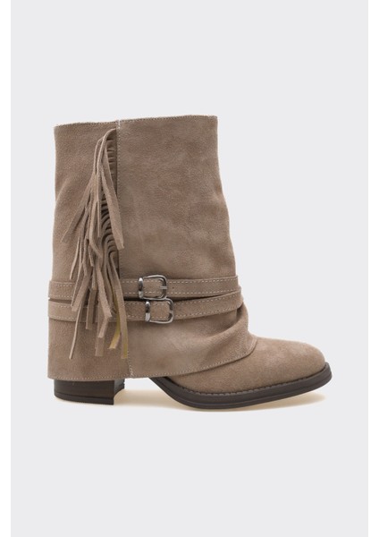 Leros Vizon Hakiki Deri Süet Bot