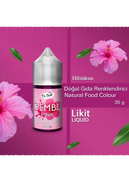 Likit Pembe Doğal Gıda Boyası 35 G – Bitkisel Kaynaklı, Pasta ve Tatlılar Için Katkısız Sıvı Renk Boyası fiyatları
