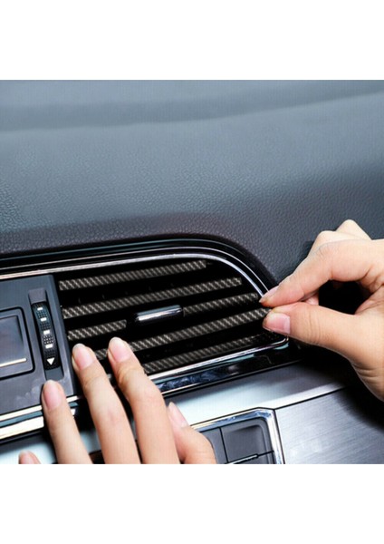 Araç Içi Klima Havalandırma Izgarası Dekoratif Şerit Trim Seti Karbon modelleri