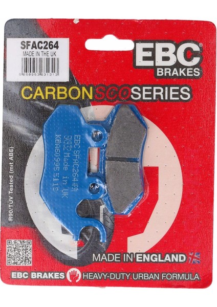 SFAC264 2021-2025 Sym Jet x 125 Uyumlu Ön Fren Balatası Karbon Balata