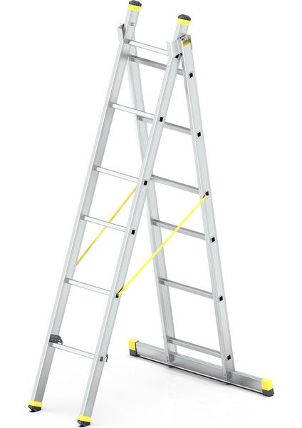 - Skybest 2x6 Basamaklı Iki Parçalı Çok Amaçlı Alüminyum Merdiven