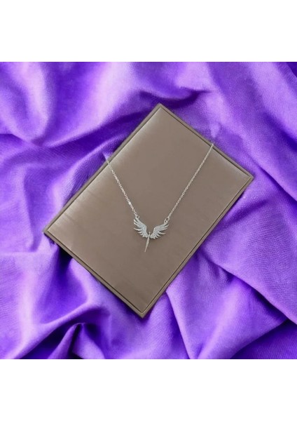 Kadın Kolye – Anka Kuşu Tasarımlı Zirkon Taşlı Gümüş Kaplama, Kararmaz Çelik fiyatları