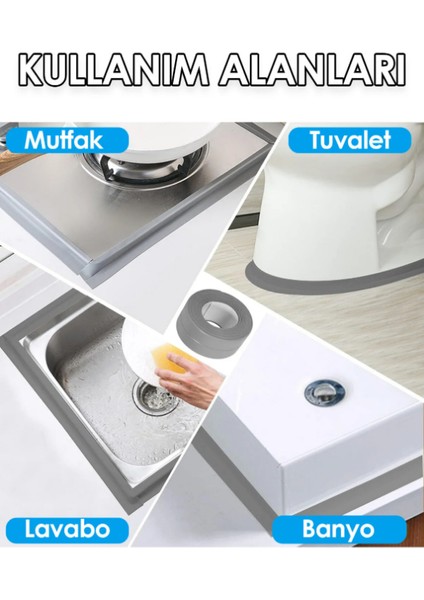 3.2 mt Su Sızdırmaz Geçirmez Bant Lavabo Küvet Tezgah Kenar Bandı Banyo Mutfak Pencere Yalıtım Bandı