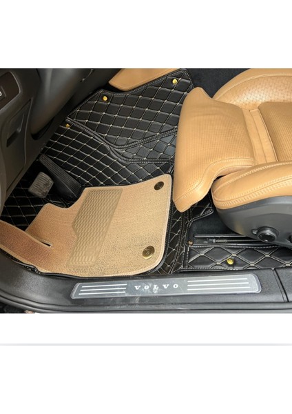 Volvo S90 2016-2025 Arası (Dizel) Aracına Özel 8d Çift Katmanlı Havuzlu Paspas Takımı