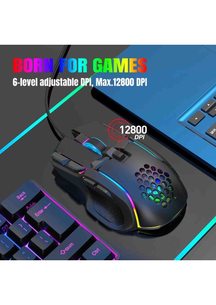 S700 Rgb Gaming Mouse – 9 Tuşlu, 12800 Dpı Ayarlı, Kablolu, Makro Destekli, Ergonomik Oyuncu Mouse modelleri