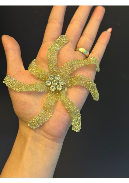 Ütü Ile Yapışan Taşlı Ahtapot Arma Dikiş Aplike 12X12 cm