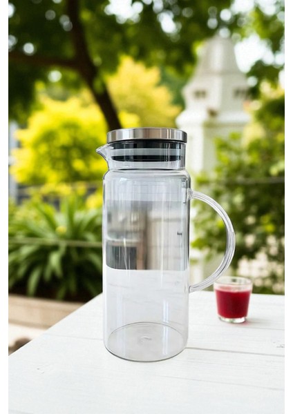 Lumora Krom Kapaklı Isıya Dayanıklı Borosilikat Süzgeçli Cam Sürahi 1500 ml fiyatları