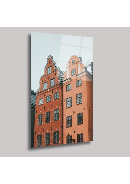 Isveç Stockholm Evleri - Cam Tablo - DEG0265 fiyatları