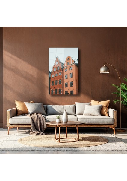 Isveç Stockholm Evleri - Cam Tablo - DEG0265 indirimleri