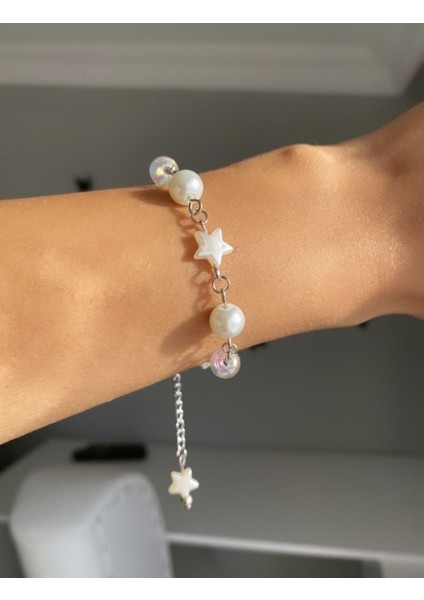 Incili Yıldız Ayarlanabilir Bileklik modelleri