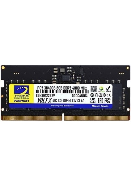 Twınmos 8gb 4800MHZ Ddr5 TMD58GB4800S40 Notebook Ram