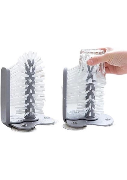 Pratik Kolay Fonksiyonel Vantuzlu Elde Bulaşık Yıkama Fırçası