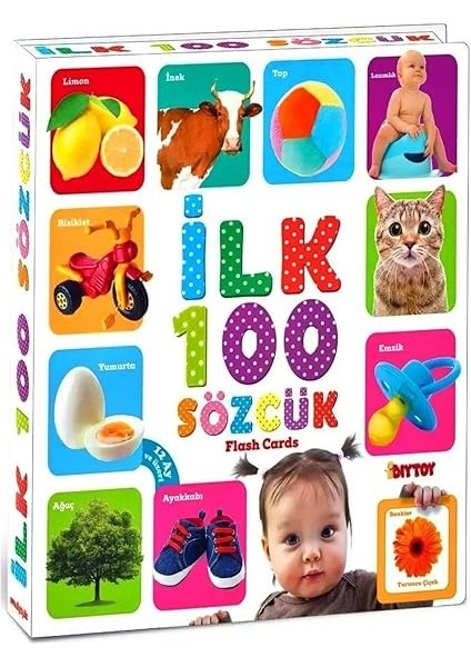 Için Ilk 100 Sözcük Kelime Zeka Kartları Eğitici Yeni Doğan Kartları indirimleri