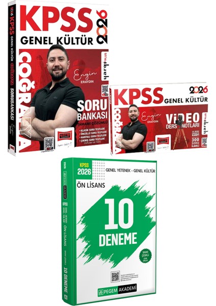 2026 Kpss Coğrafya Soru Bankası Video Ders Notları - 2026 Kpss Ön Lisans Çözümlü 10 Deneme