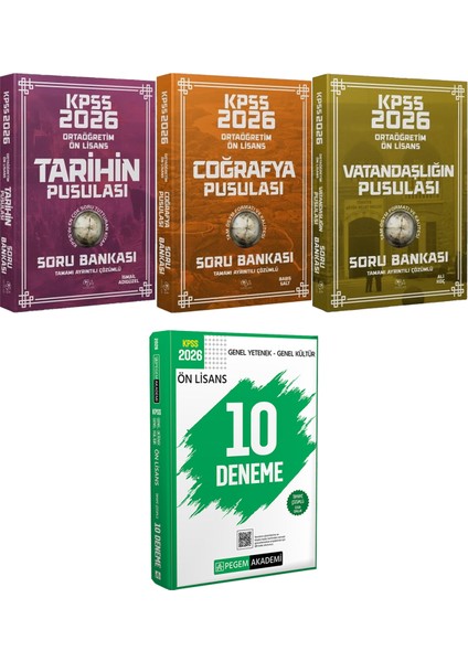 Ortaöğretim Ön Lisans Tarihin Coğrafyanın Vatandaşlığın Pusulası Soru - 2026 Kpss Ön Lisans Çözümlü 10 Deneme