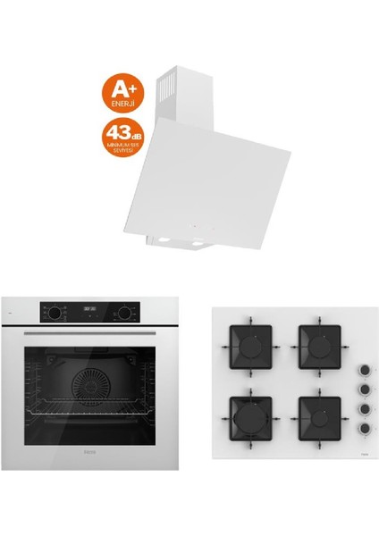 Flowart Serisi (QBL63CB-SS206-D078) Ankastre Set