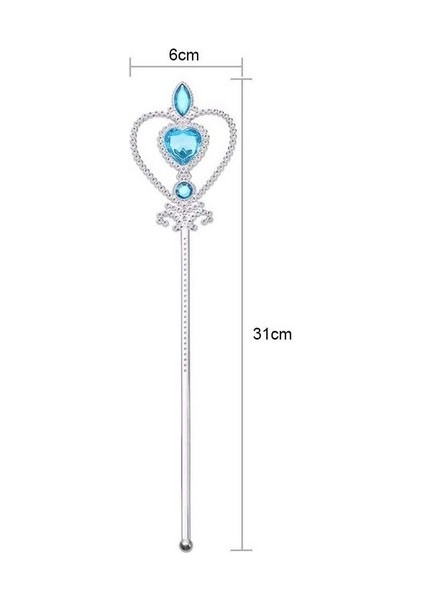 Frozen Elsa Temalı Mavi Kalp Taşlı Sihirli Asa Kız Çocuk Kostüm Aksesuarı - 31 cm fiyatları