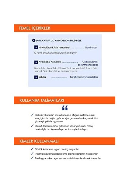 Mıssha Hyalüronik Asit Içeren Pürüzsüz Görünüm Veren Peeling 100ML Super Aqua Ultra Hyalron Peeling Gel