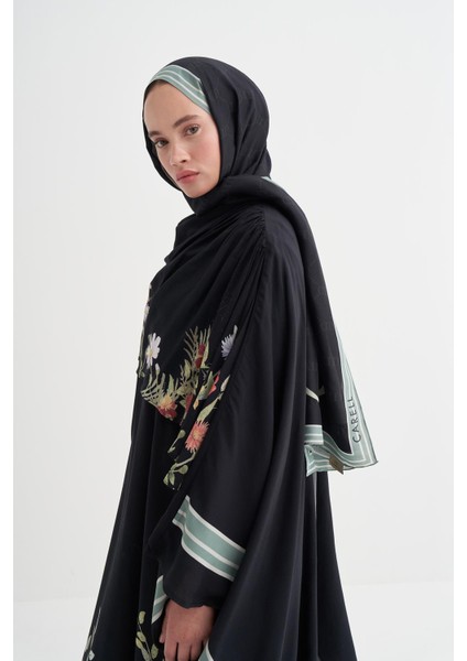Blossom Monogram Floş Şal Siyah fırsatları