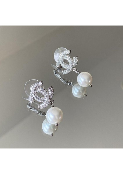 Incili Taşlı Çelik Küpe modelleri