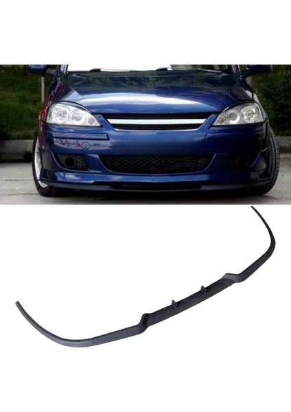 Opel Corsa C Uyumlu Evrensel Universal 3 Parça Cupra Kupra Ön Ek Tampon Dili Lip Esnek Karlık