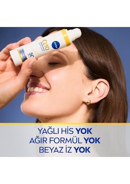 Nıvea SPF50 Q10 Kırışıklık Karşıtı Gündüz Yüz Bakım Kremi 40ML,NEMLENDIRICI,MAKYAJ Bazı,tüm Cilt Tonları modelleri