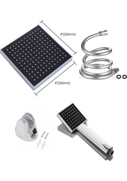 Yağmurlama Duş Seti Tepe Duş Banyo Robotu Patlamaz Gri Hortum 4lü Duş Seti fiyatları