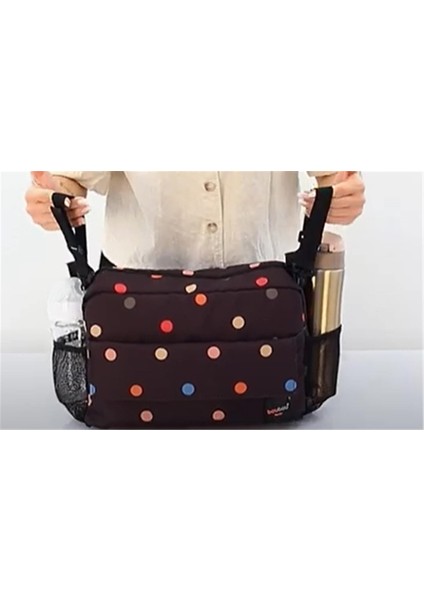 BSO-1001 Bebek Arabası Organizer Çanta Siyah Puantiyeli fiyatları