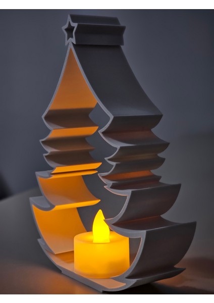 Hediyelik Dekoratif Yılbaşı Ağacı LED Mum Dahil