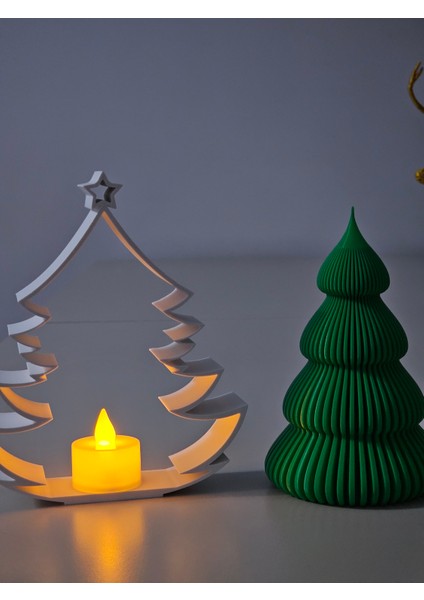 Hediyelik Dekoratif Yılbaşı Ağacı LED Mum Dahil modelleri