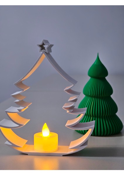 Hediyelik Dekoratif Yılbaşı Ağacı LED Mum Dahil indirimleri
