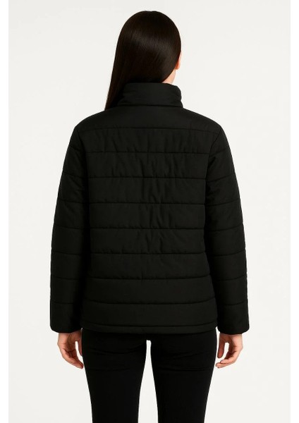 Kadın Bomber Mont Ceket – Su Itici Kumaş, Kapitone Astarlı, Fermuarlı, Kışlık - Siyah fiyatları