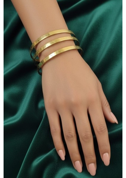 Gold Çelik 3’lü Ajda Bilezik Ajdblzk-01