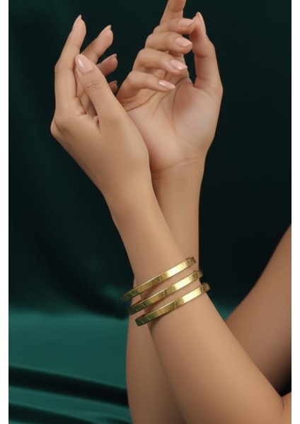 Gold Çelik 3’lü Ajda Bilezik Ajdblzk-01 modelleri