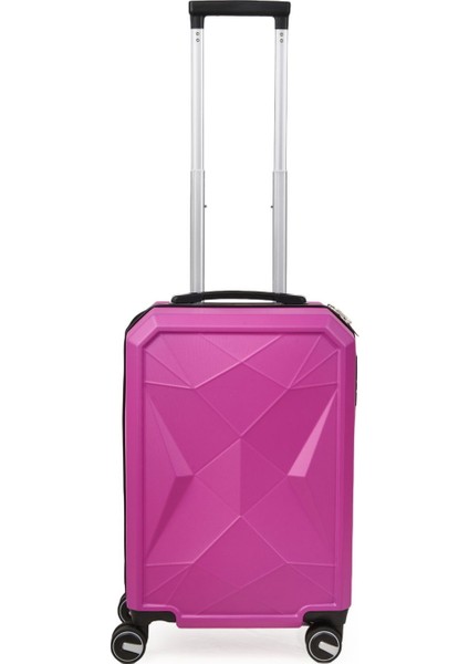 Travel Star Kabin Boy Abs Valiz - Pembe- 57X37X23 cm